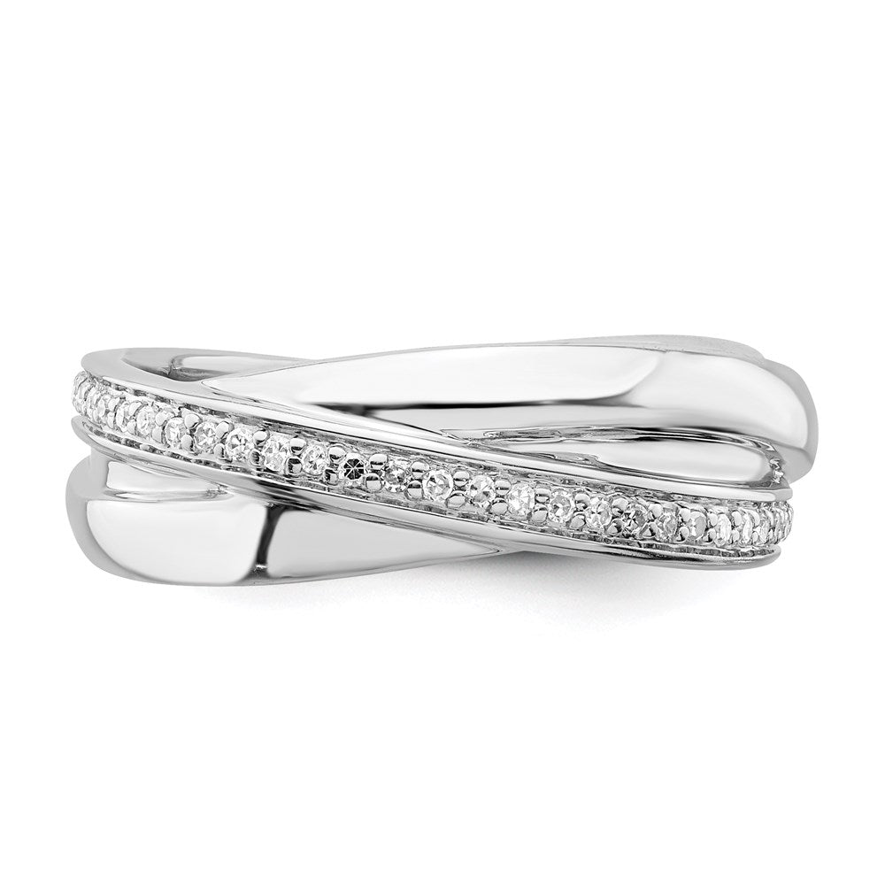 Sterling Silver Rhodium Diamond Band