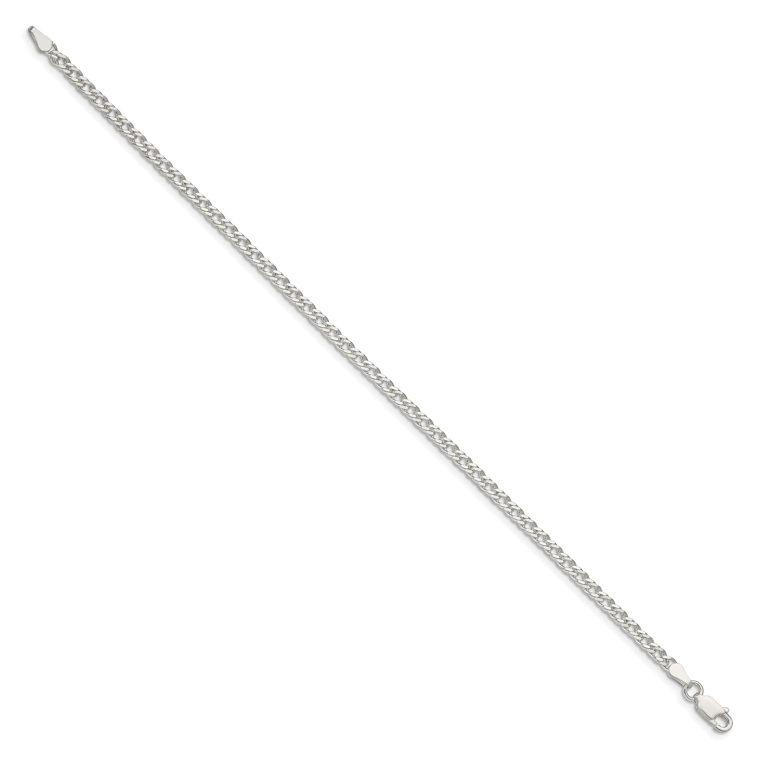 8 Inch Sterling Silver 3.3mm Rambo Chain Bracelet