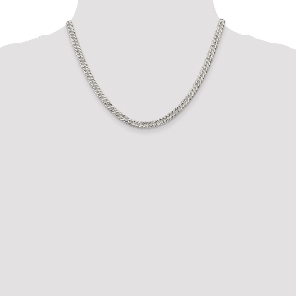 18 Inch Sterling Silver 5.5mm Rambo Chain Necklace