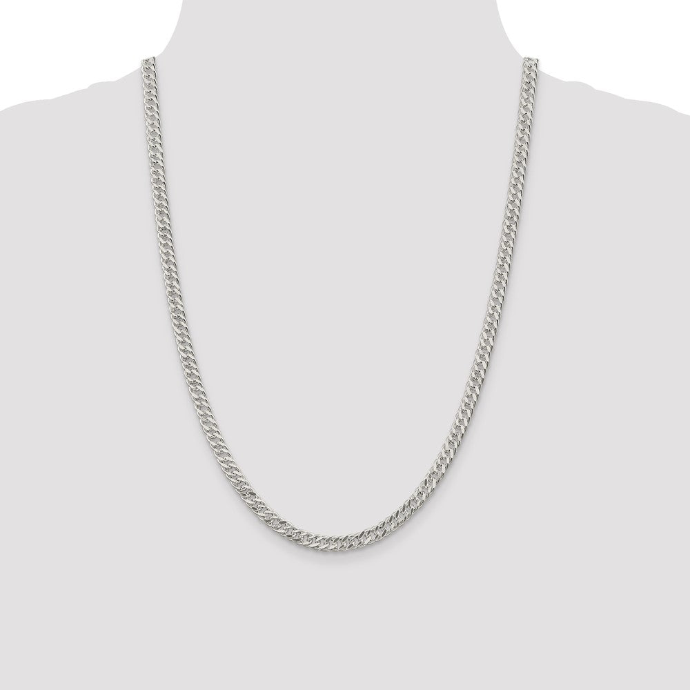 24 Inch Sterling Silver 5.5mm Rambo Chain Necklace