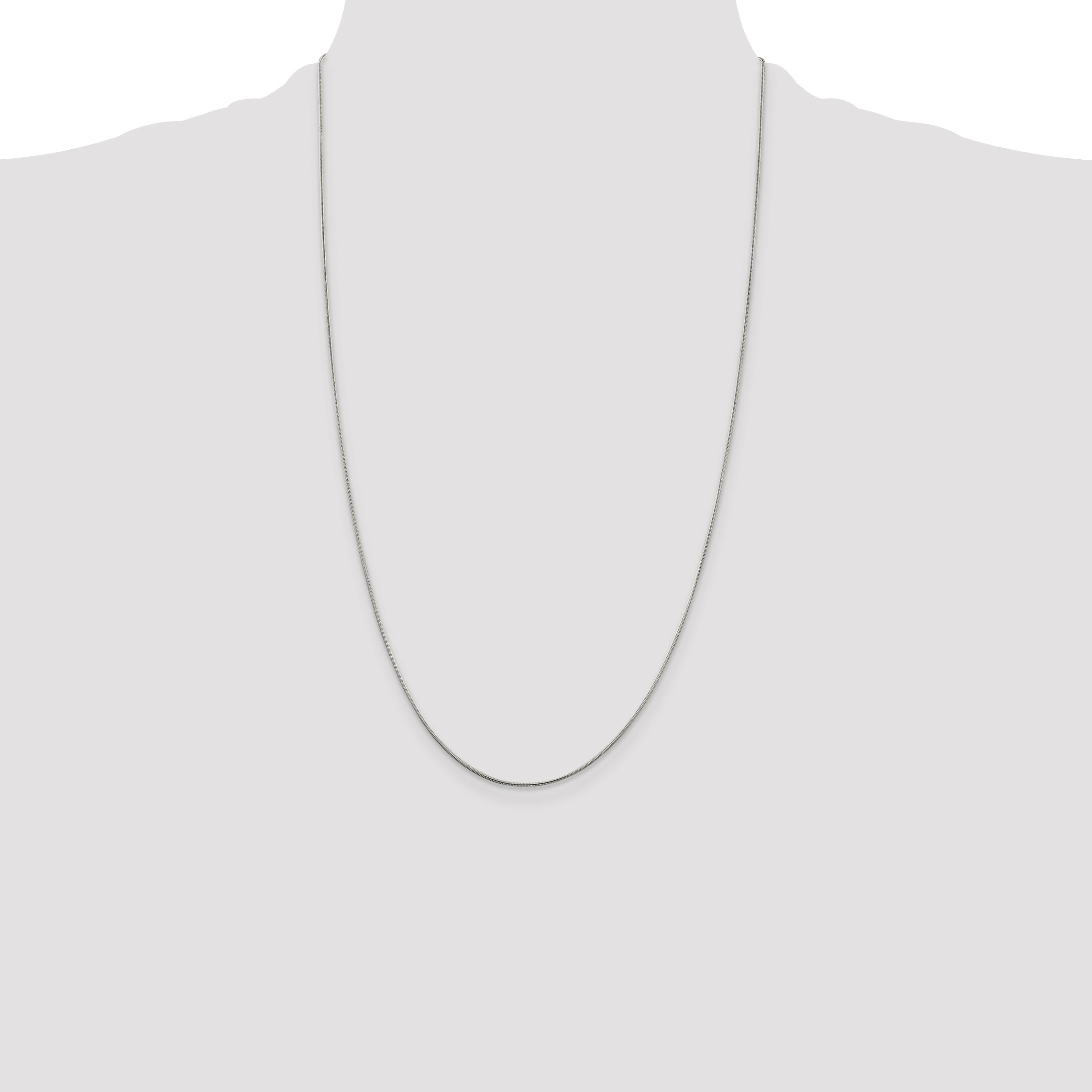 26 Inch Sterling Silver .8mm Snake Chain Necklace