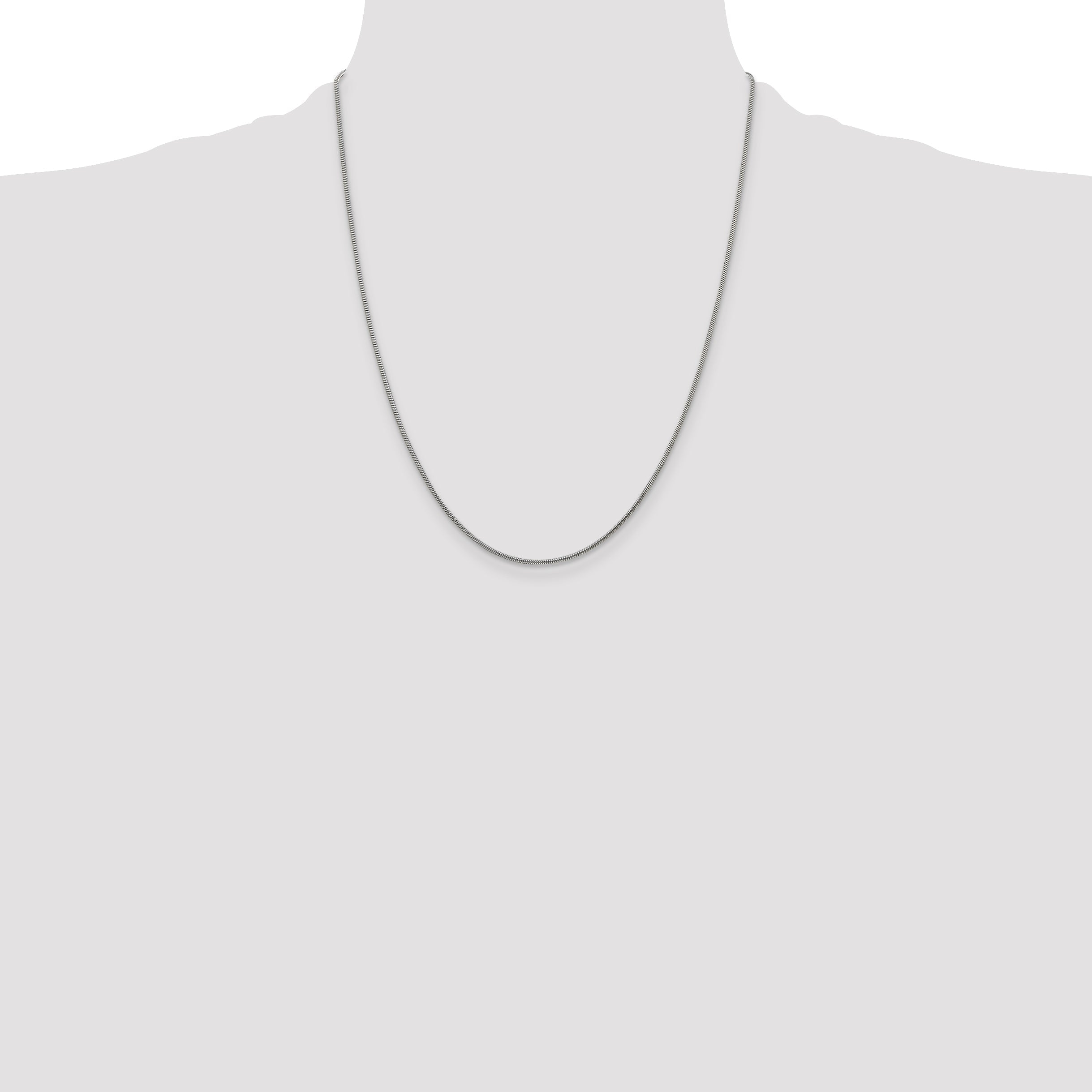 22 Inch Sterling Silver 1.2mm Snake Chain Necklace