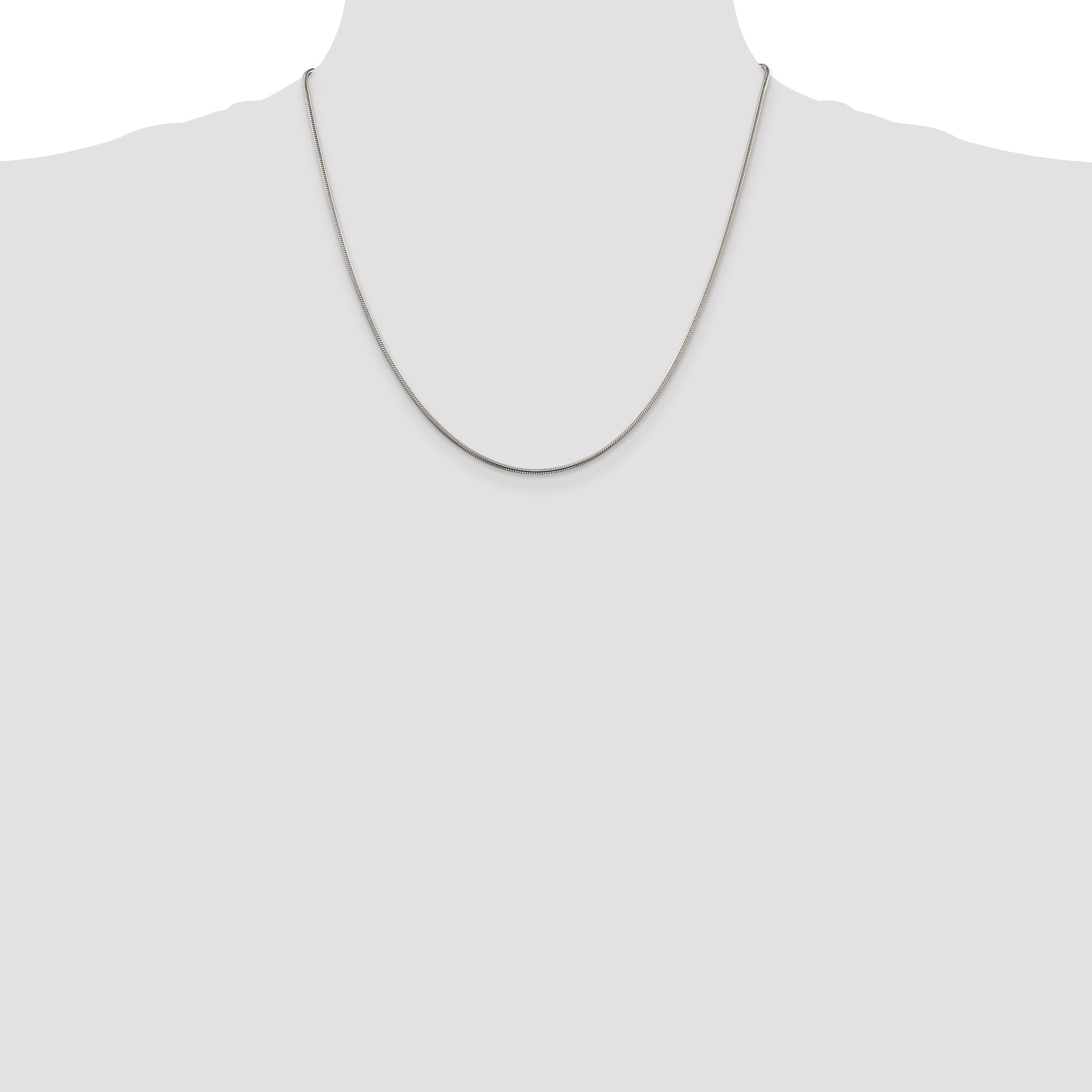 20 Inch Sterling Silver 1.5mm Snake Chain Necklace