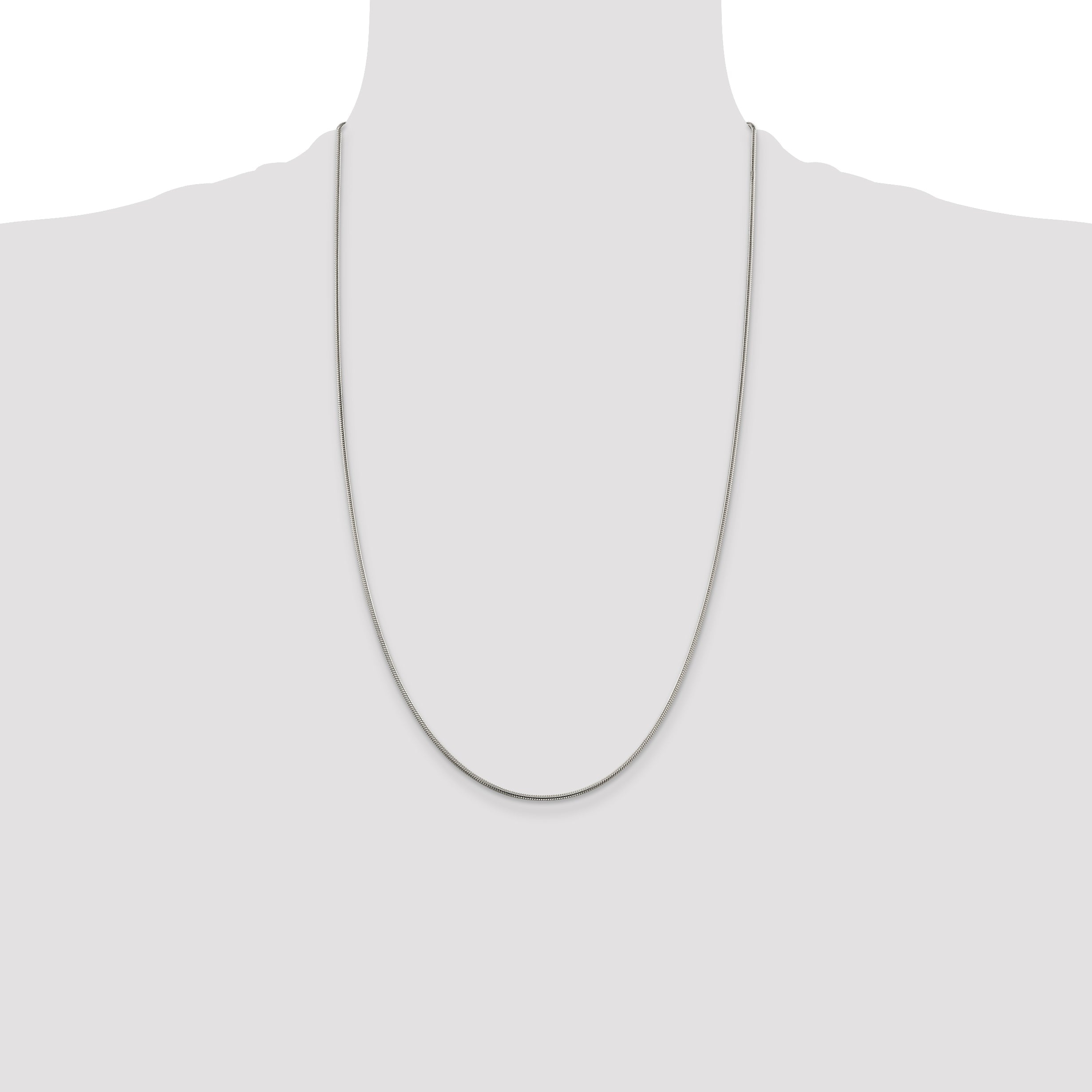 26 Inch Sterling Silver 1.5mm Snake Chain Necklace