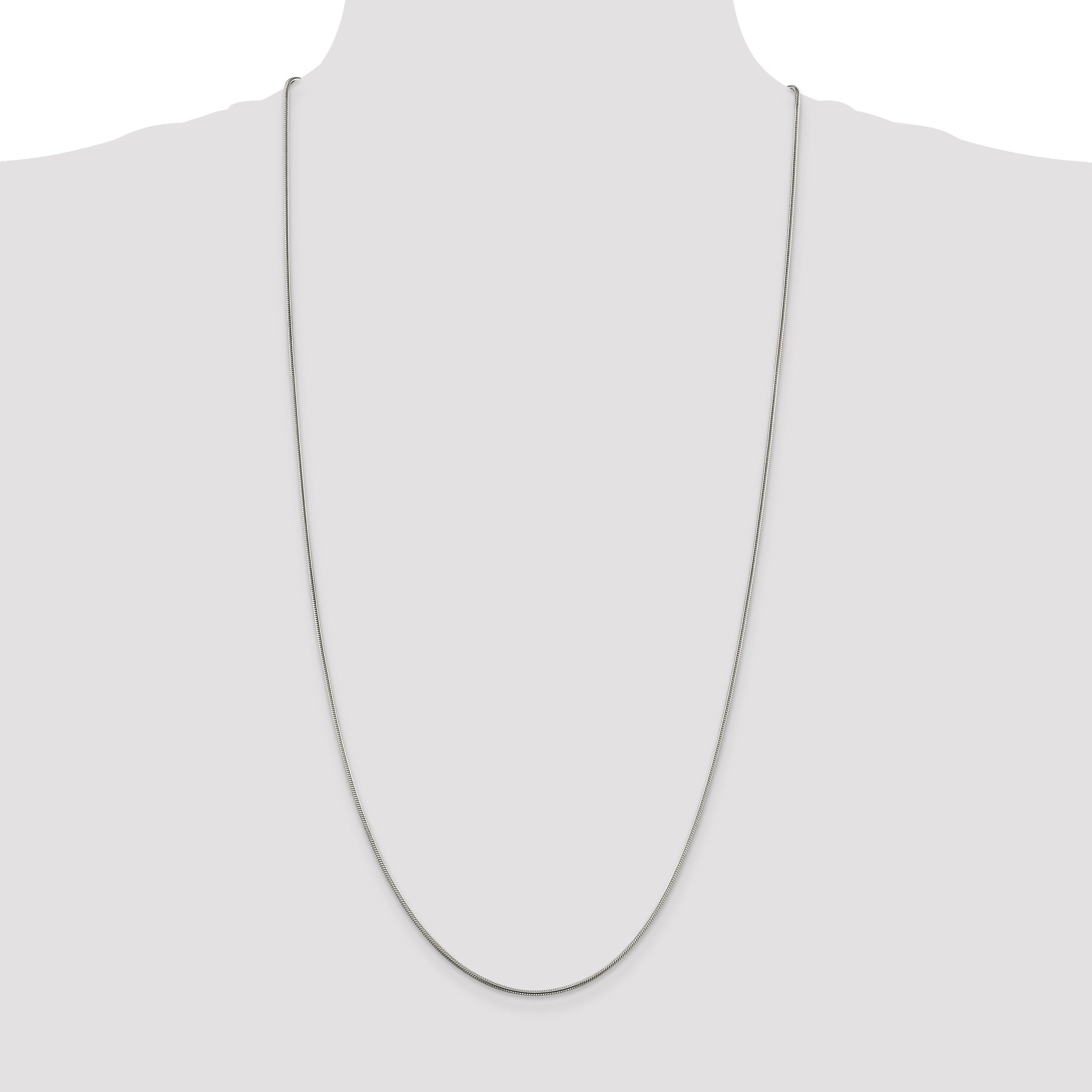 30 Inch Sterling Silver 1.5mm Snake Chain Necklace