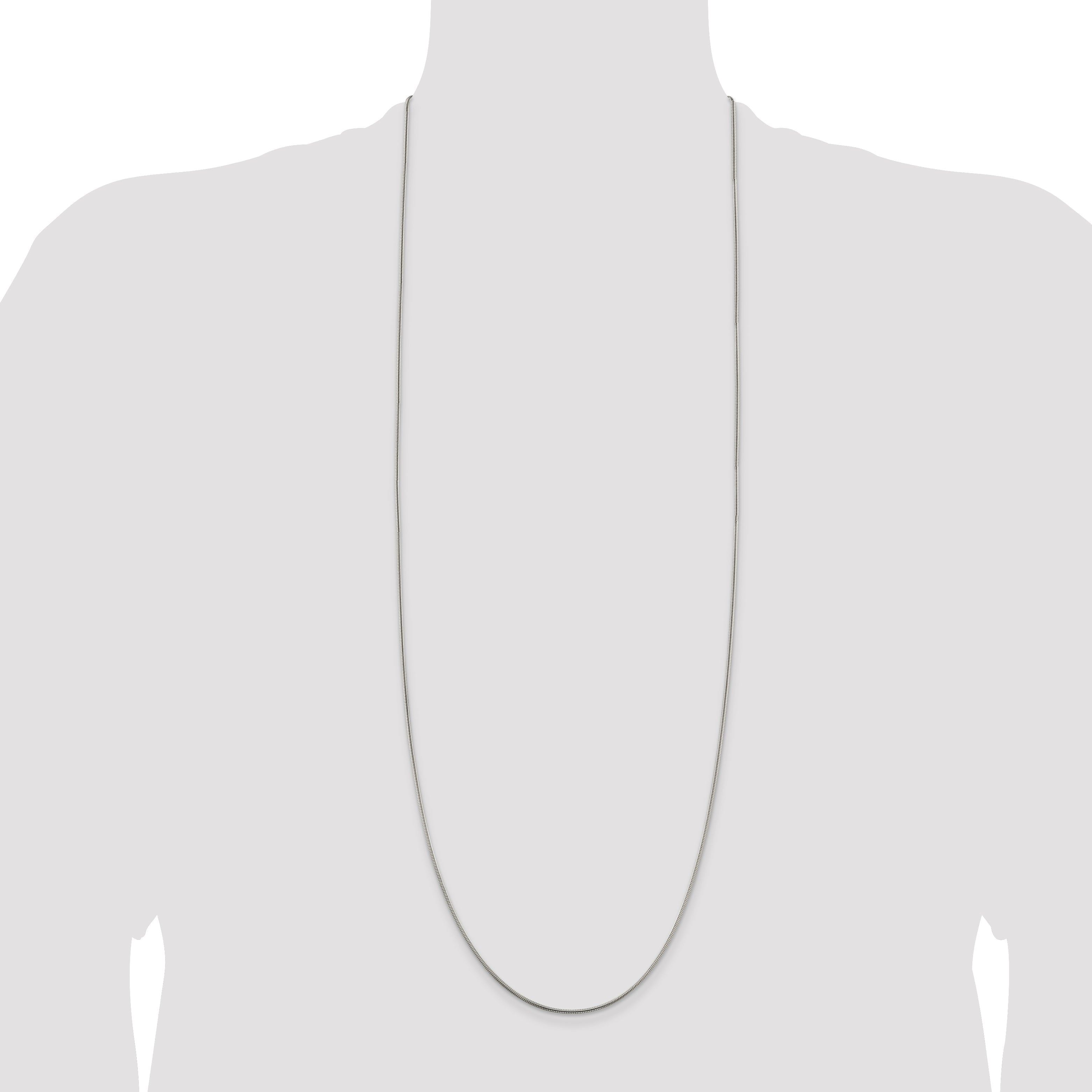 36 Inch Sterling Silver 1.5mm Snake Chain Necklace