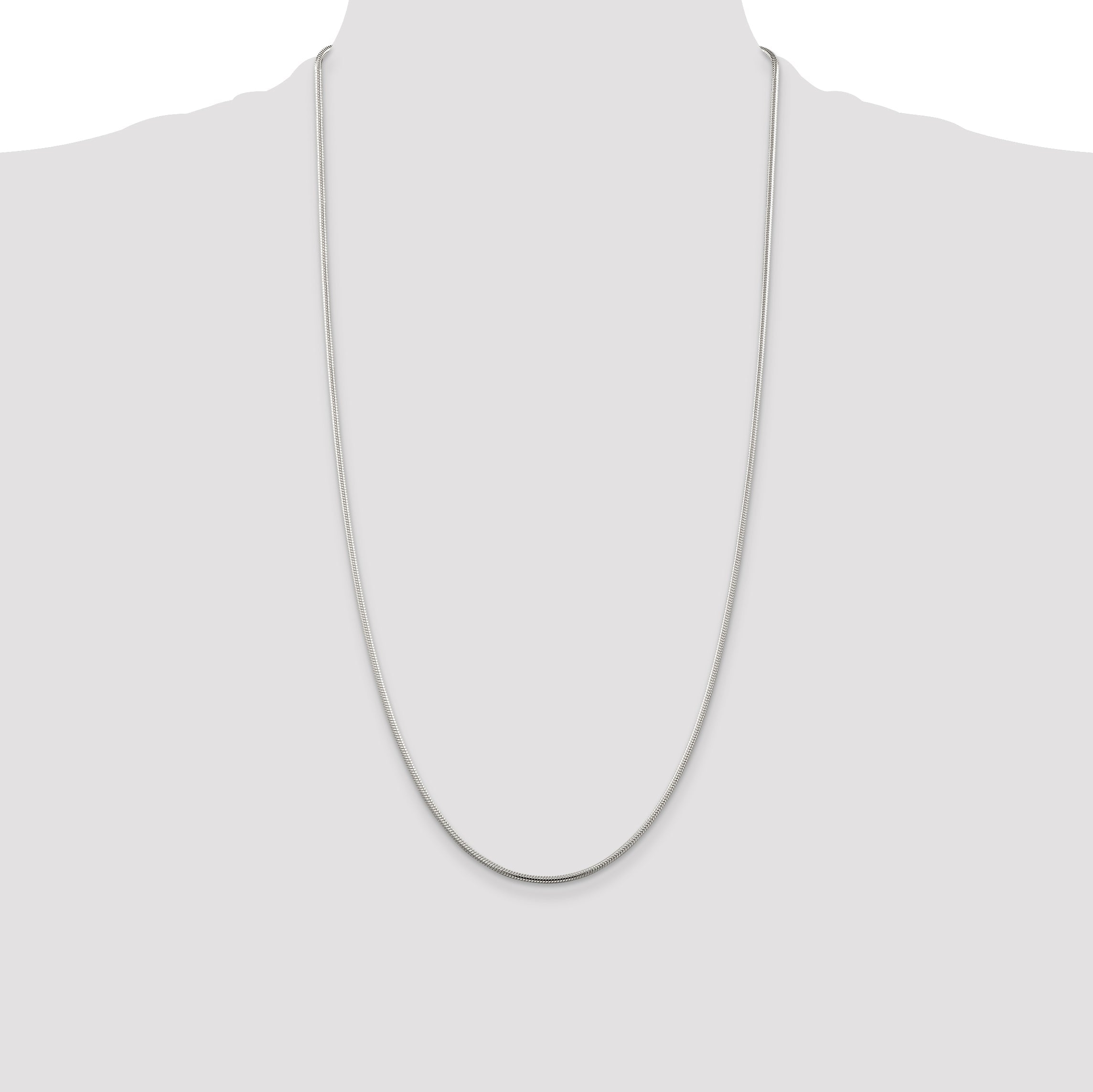 28 Inch Sterling Silver 1.75mm Snake Chain Necklace