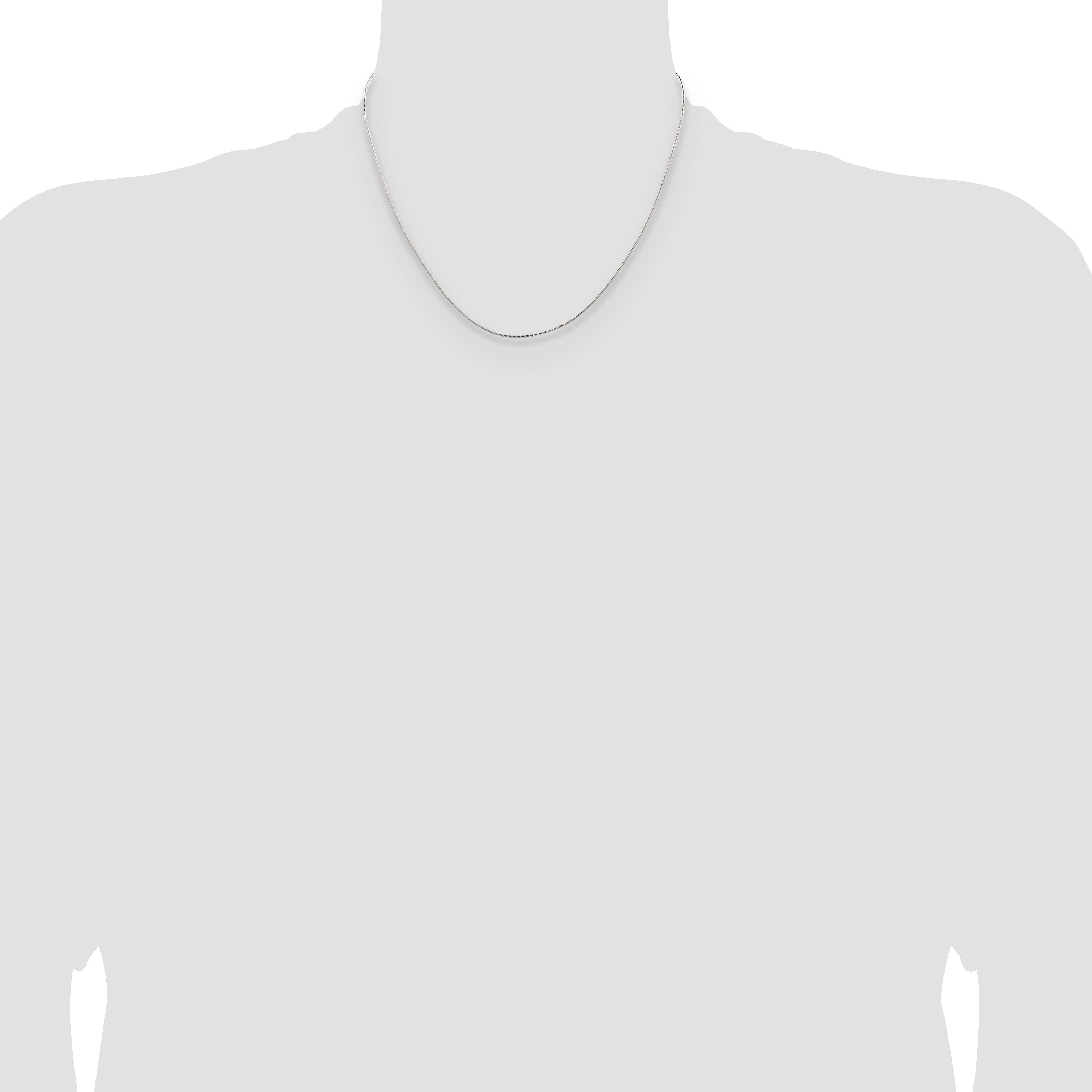 18 Inch Sterling Silver 1mm Round Snake Chain Necklace