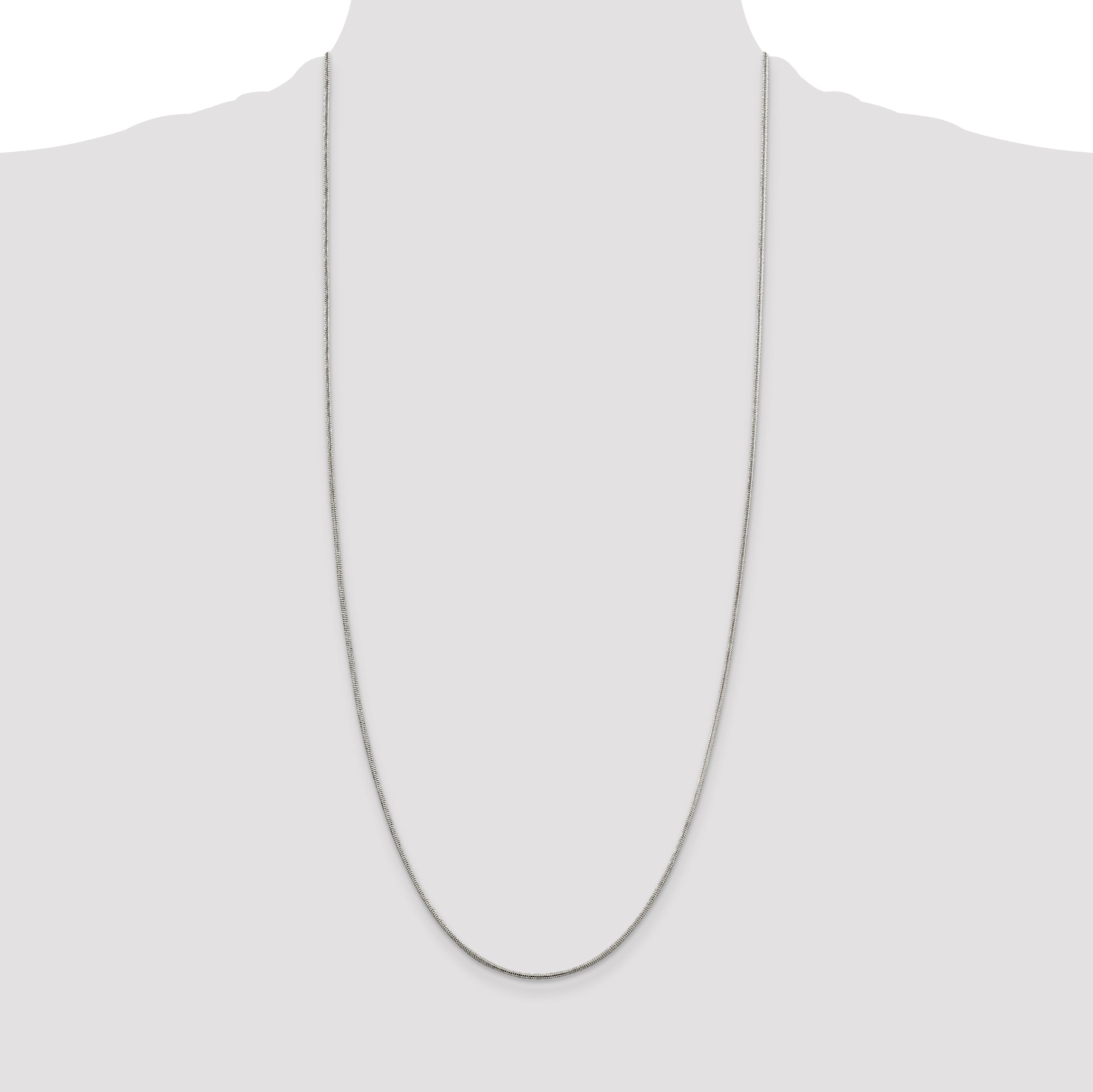 30 Inch Sterling Silver 1.5mm Round Snake Chain Necklace
