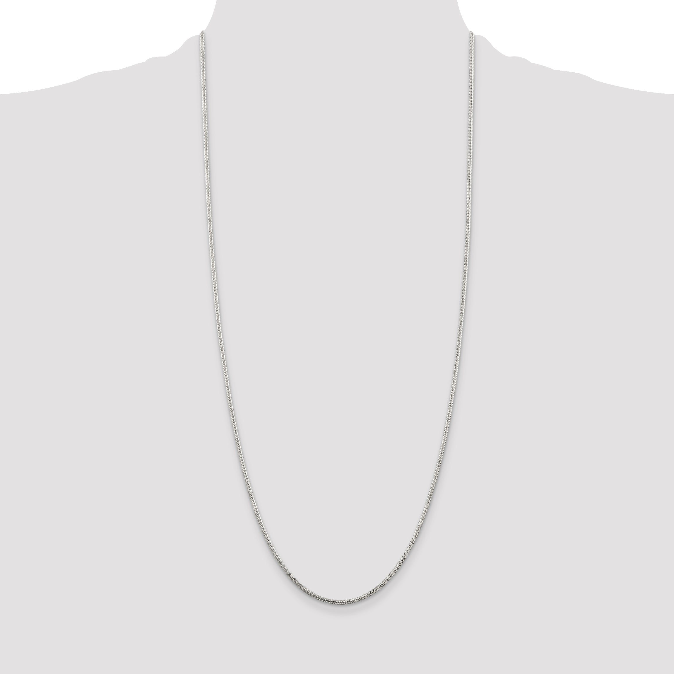 30 Inch Sterling Silver 1.6mm Round Snake Chain Necklace