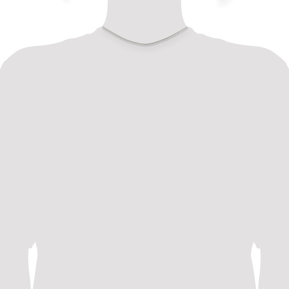 14 Inch Sterling Silver 1.25mm Round Spiga Chain Necklace