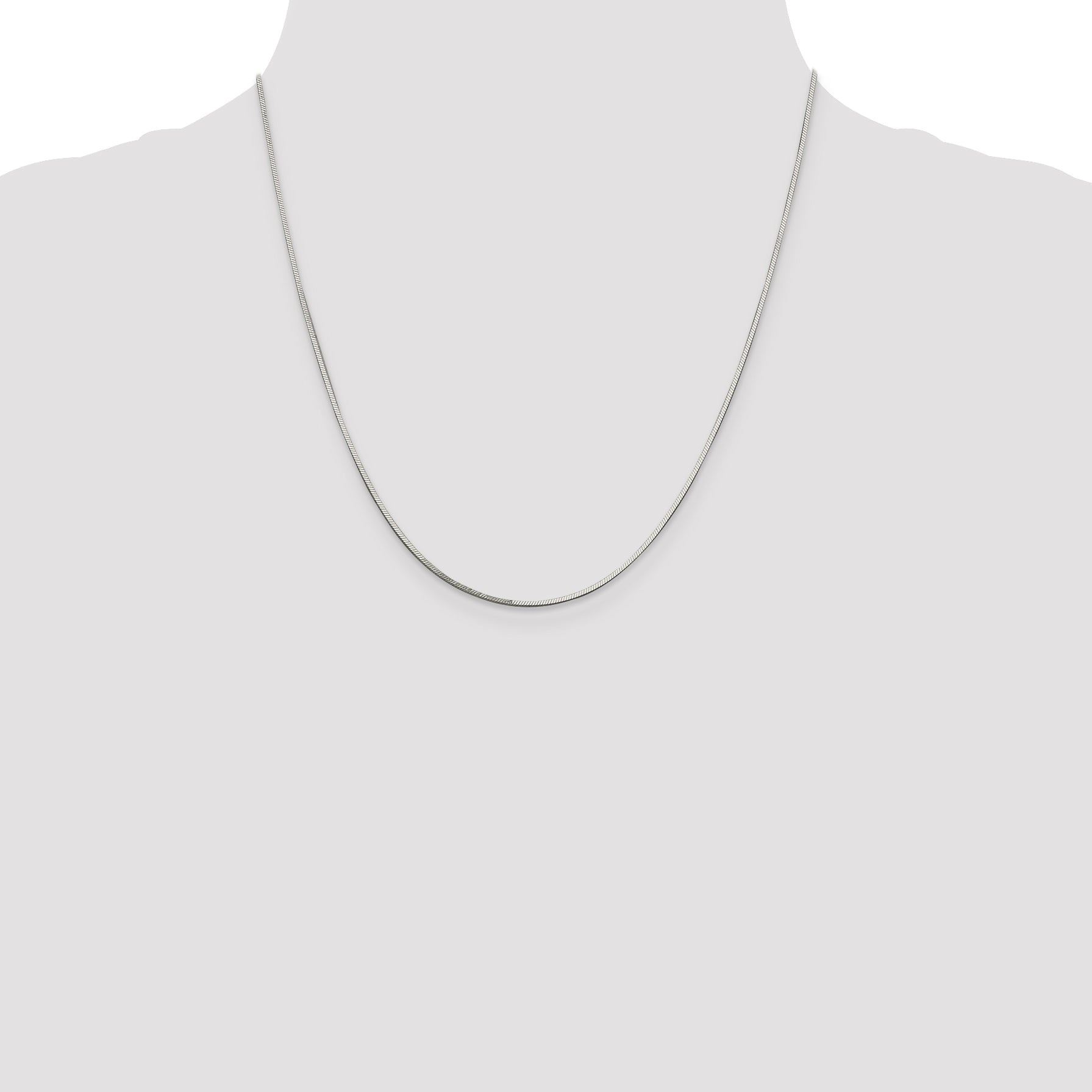 20 Inch Sterling Silver 1mm Square Snake Chain Necklace