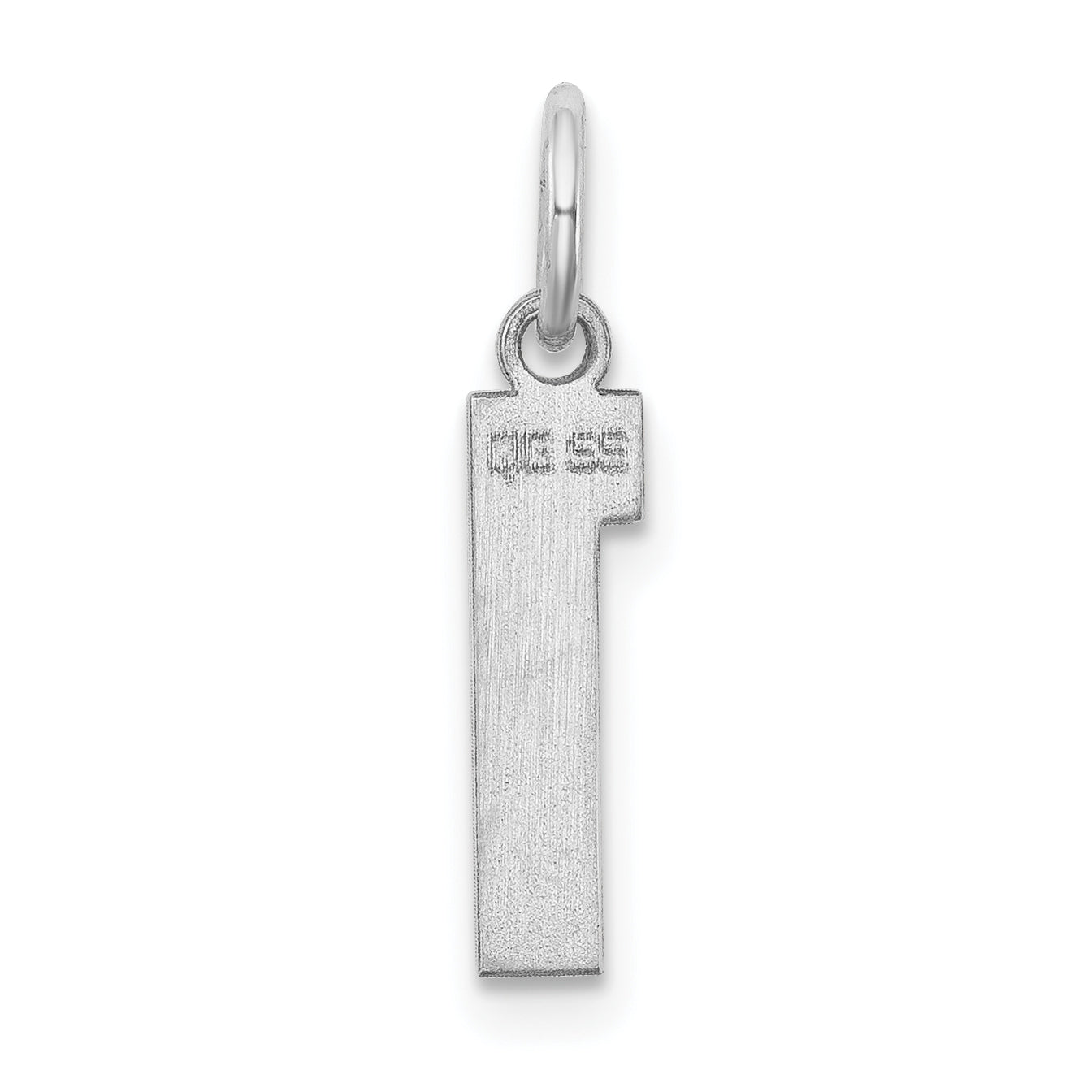 Sterling Silver Silver/Rhodium-Plated Polished Number 1 Charm