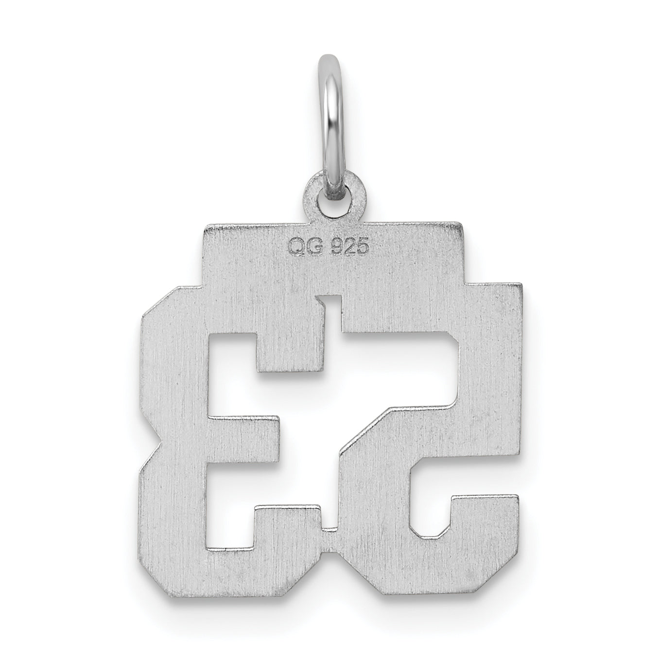 Sterling Silver Silver/Rhodium-Plated Polished Number 53 Charm