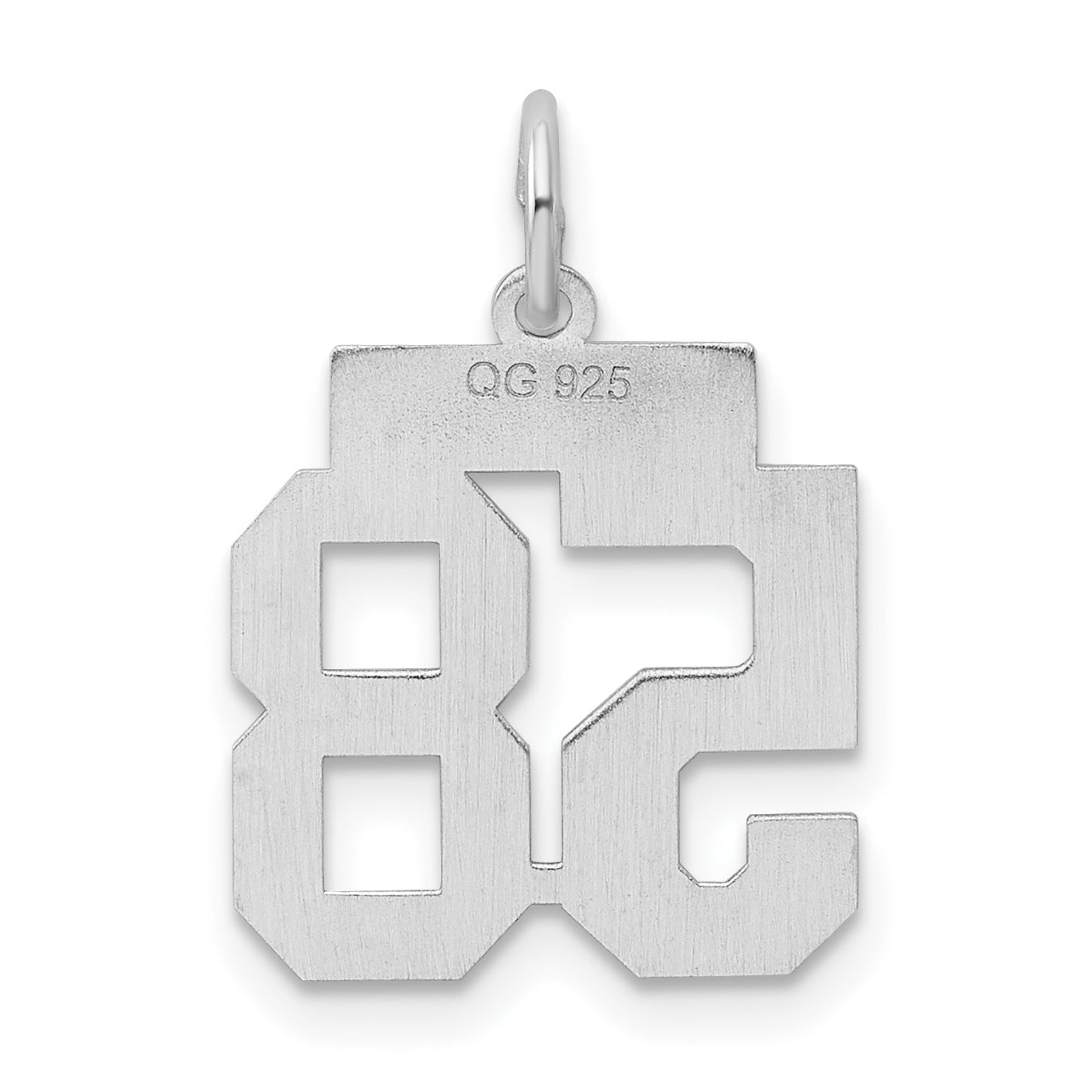 Sterling Silver Silver/Rhodium-Plated Polished Number 58 Charm