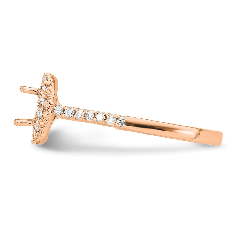 14k Rose Gold 7/8 Ct. Lab Grown Diamond VS/SI+ G+ Oval Complete Halo Engagement Ring