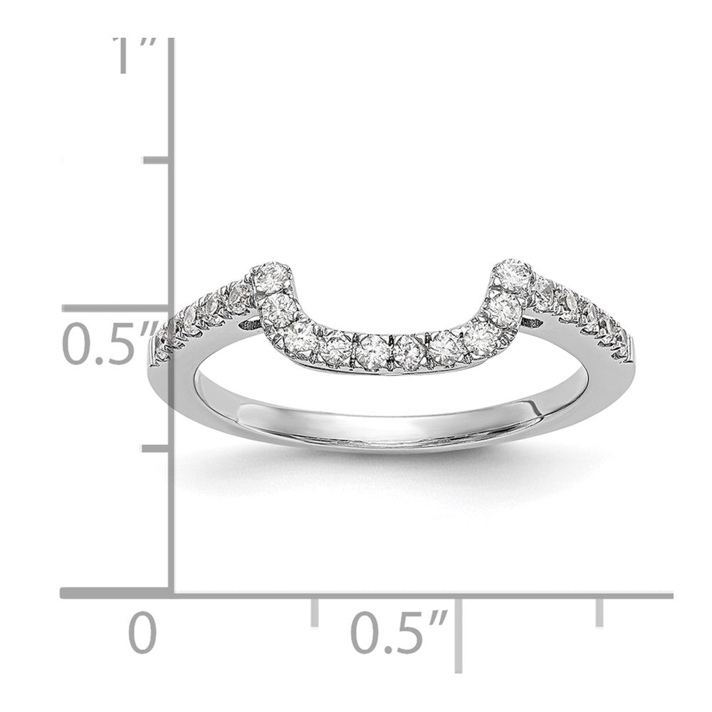 14k White Gold 1/5 Ct. Lab Grown Diamond VS/SI+ G+ Wedding Band Ring