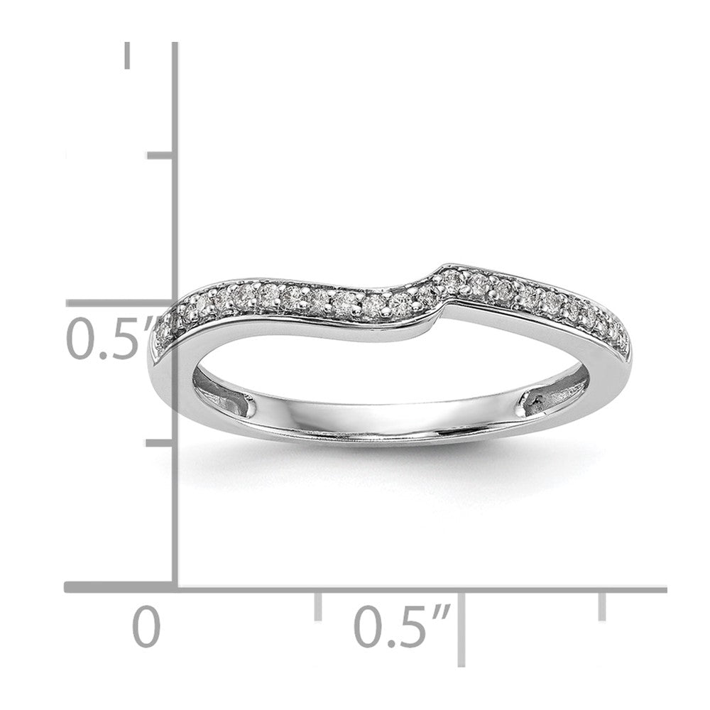 10k White Gold 1/10 Ct. Lab Grown Diamond VS/SI Wedding Band Ring