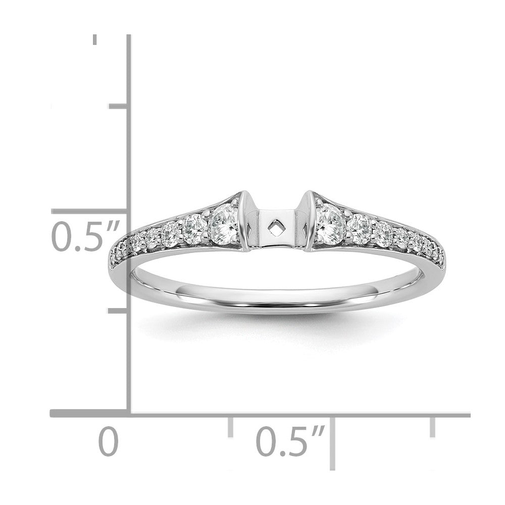 14k White Gold 1/3 Ct. Lab Grown Diamond VS/SI+ G+ Peg Set Engagement Ring