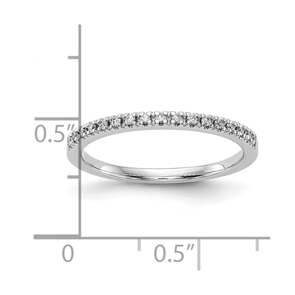 14k White Gold 1/10 Ct. Lab Grown Diamond VS/SI+ G+ Wedding Band Ring