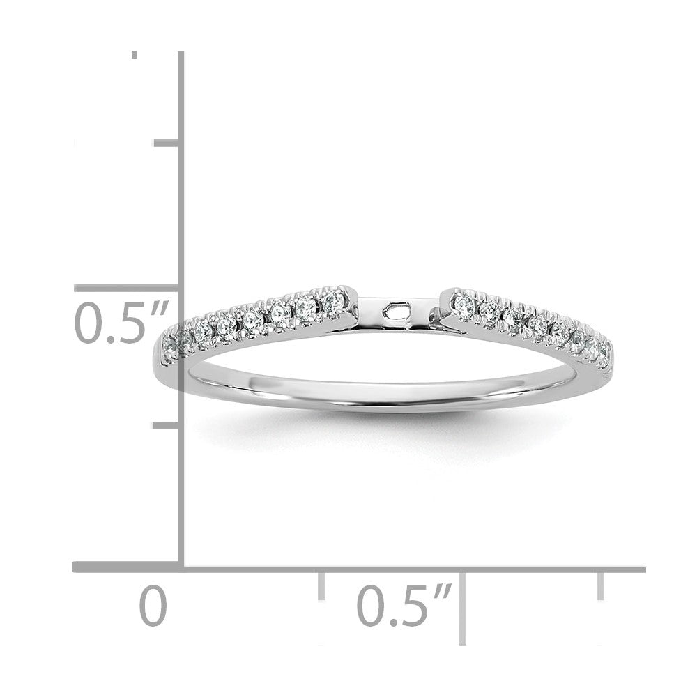 14k White Gold 1/10 Ct. Lab Grown Diamond VS/SI+ G+ Peg Set Engagement Ring