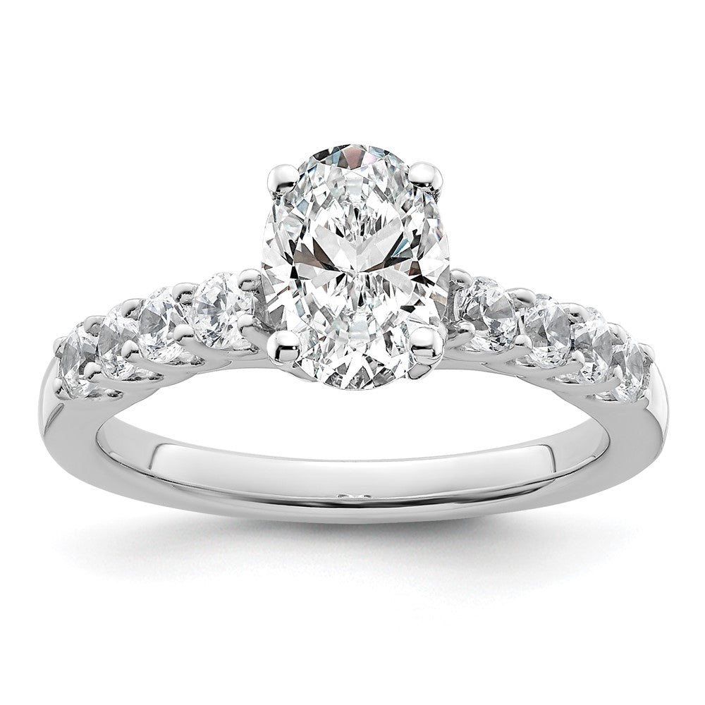 14k White Gold 1/2 Ct. Lab Grown Diamond VS/SI+ G+ Peg Set Engagement Ring