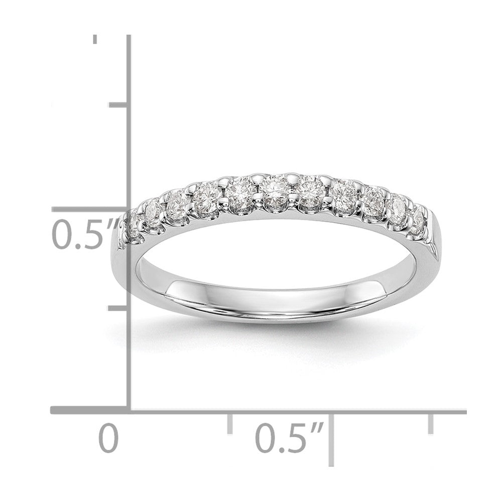 14k White Gold 1/3 Ct. Lab Grown Diamond VS/SI+ G+ Wedding Band Ring