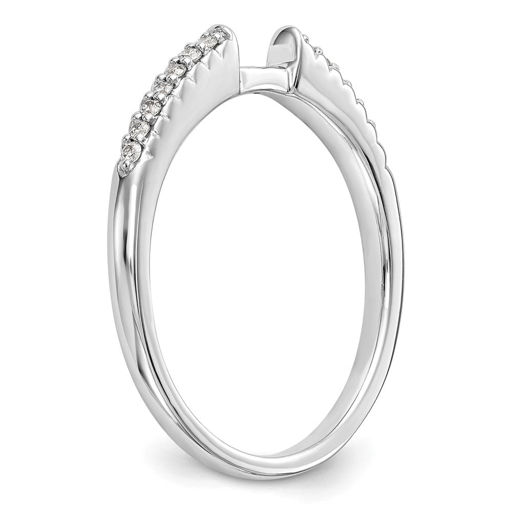 10K White Gold Diamond Peg Set Semi Mount Engagement Ring