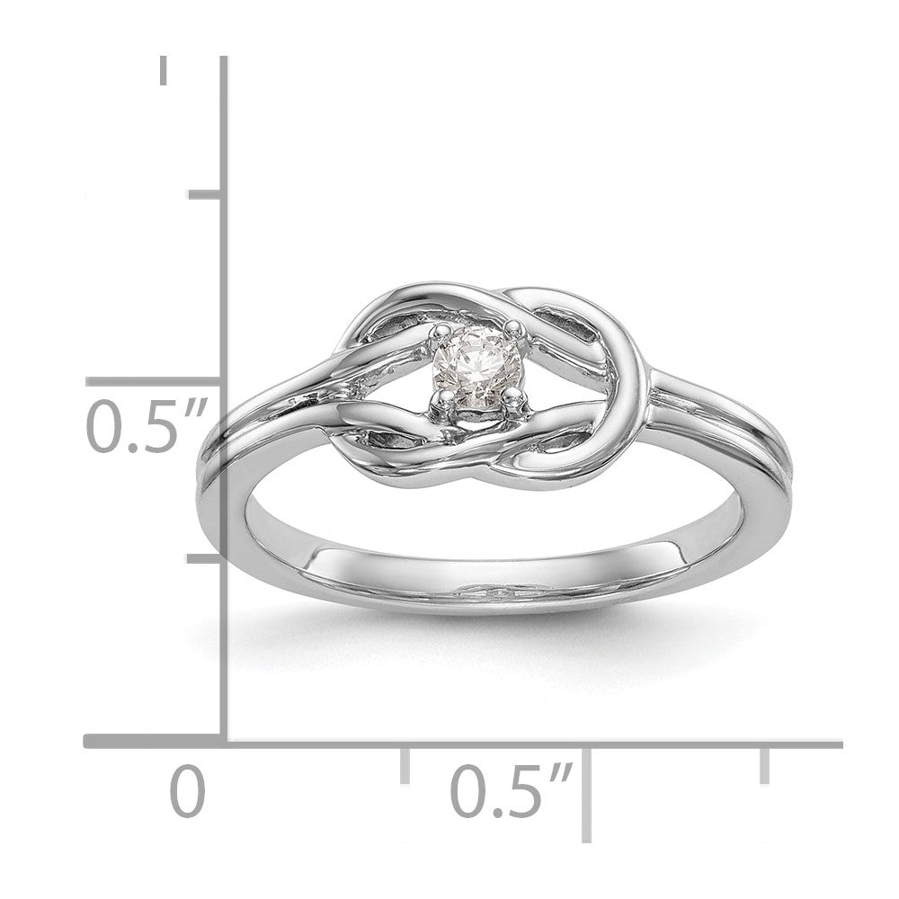 14K White Gold Complete Real Diamond Promise/Engagement Ring