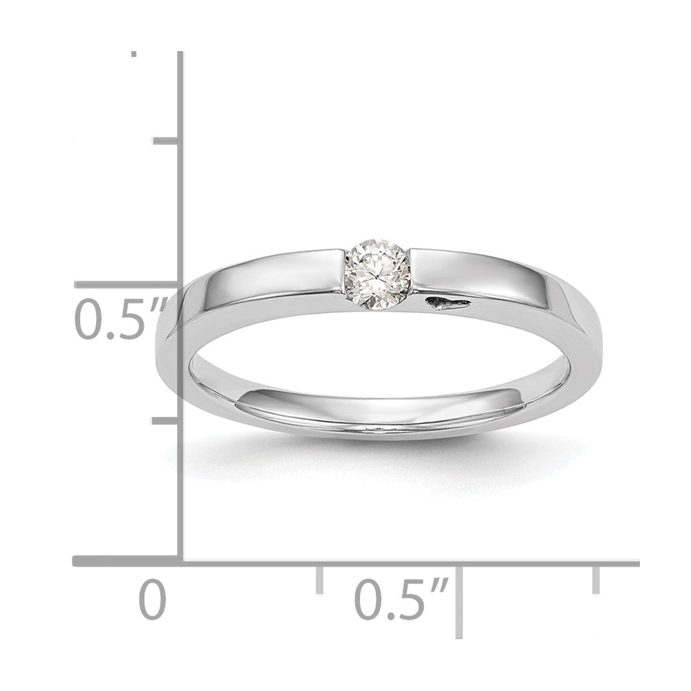 14K White Gold Complete Real Diamond Promise/Engagement Ring