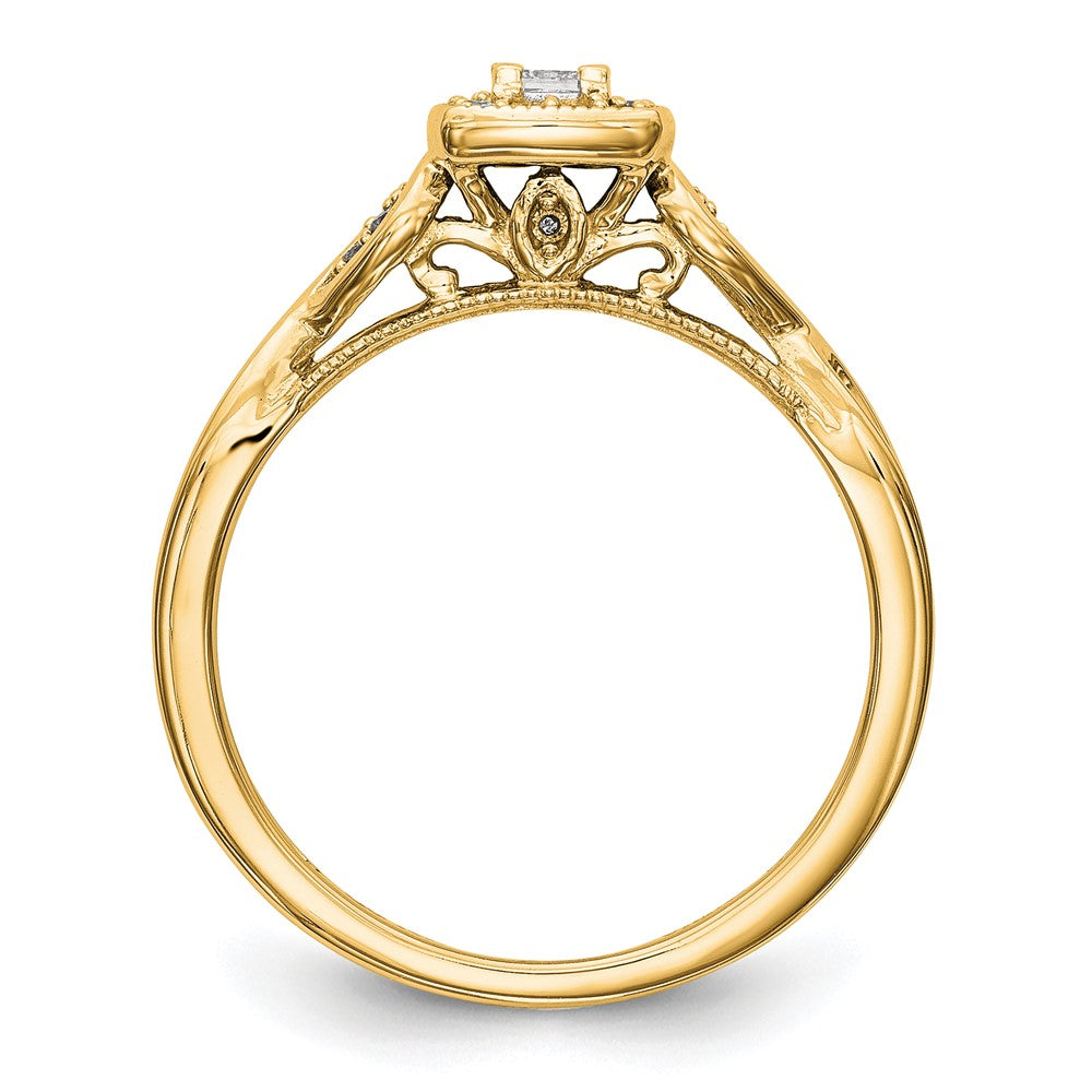 14k Yellow Gold 1/5 Ct. Lab Grown Diamond VS/SI+ G+ Petite Engagement Ring