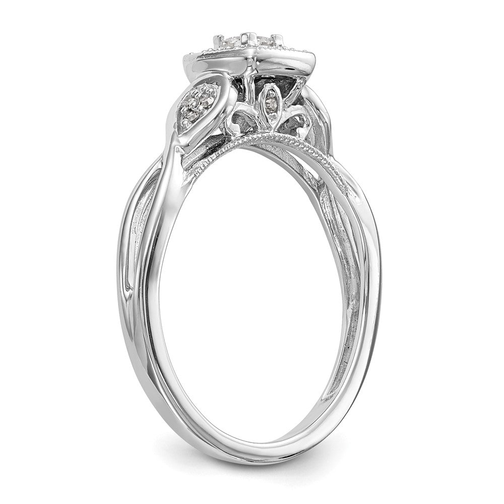 14k White Gold 1/5 Ct. Lab Grown Diamond VS/SI+ G+ Petite Engagement Ring