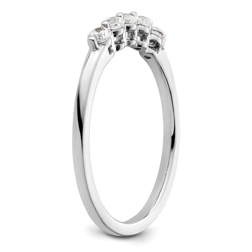 14K White Gold Lab Grown VS/SI+ G+ Diamond 5-Stone Band Ring