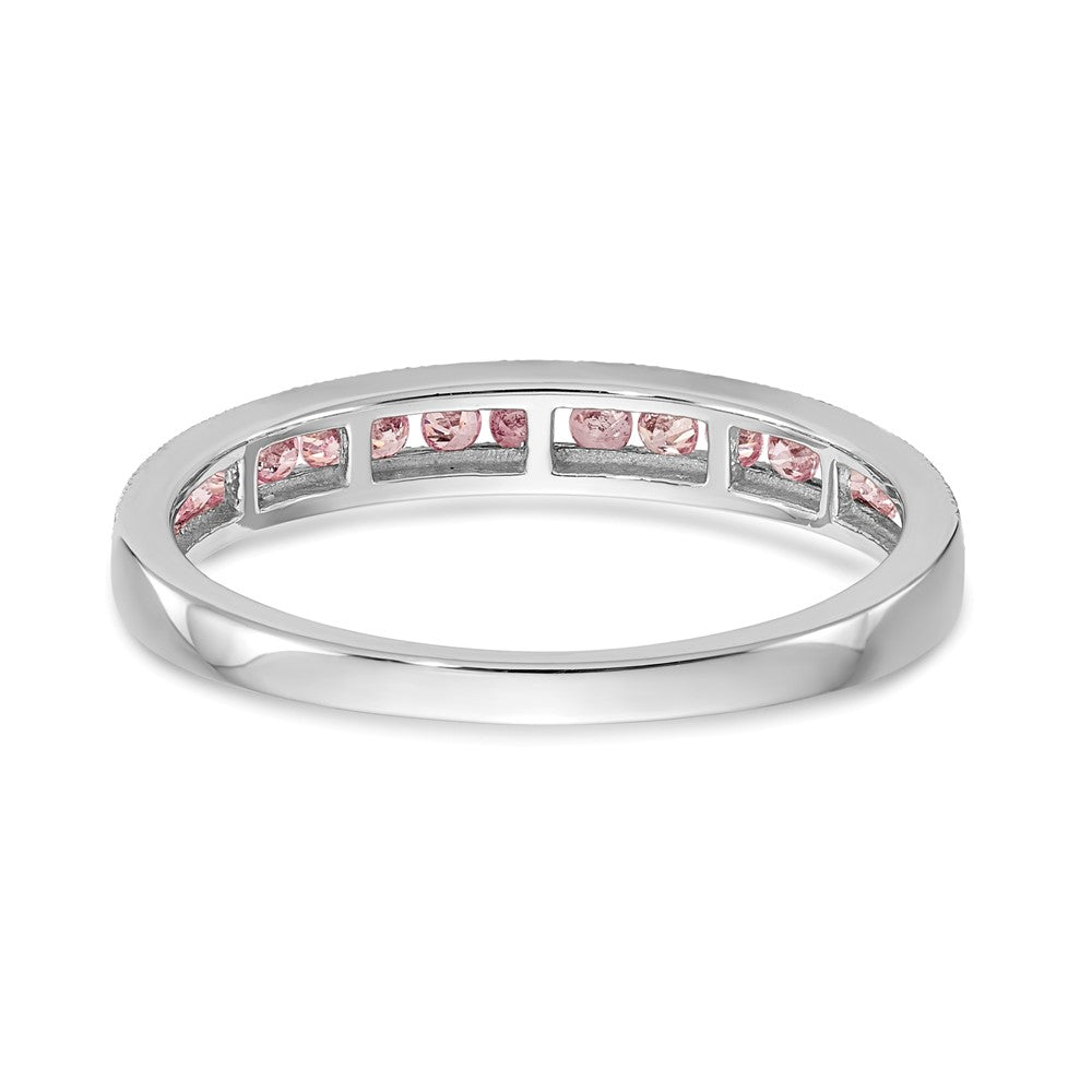 10K White Gold 10K Pink Sapphire Band