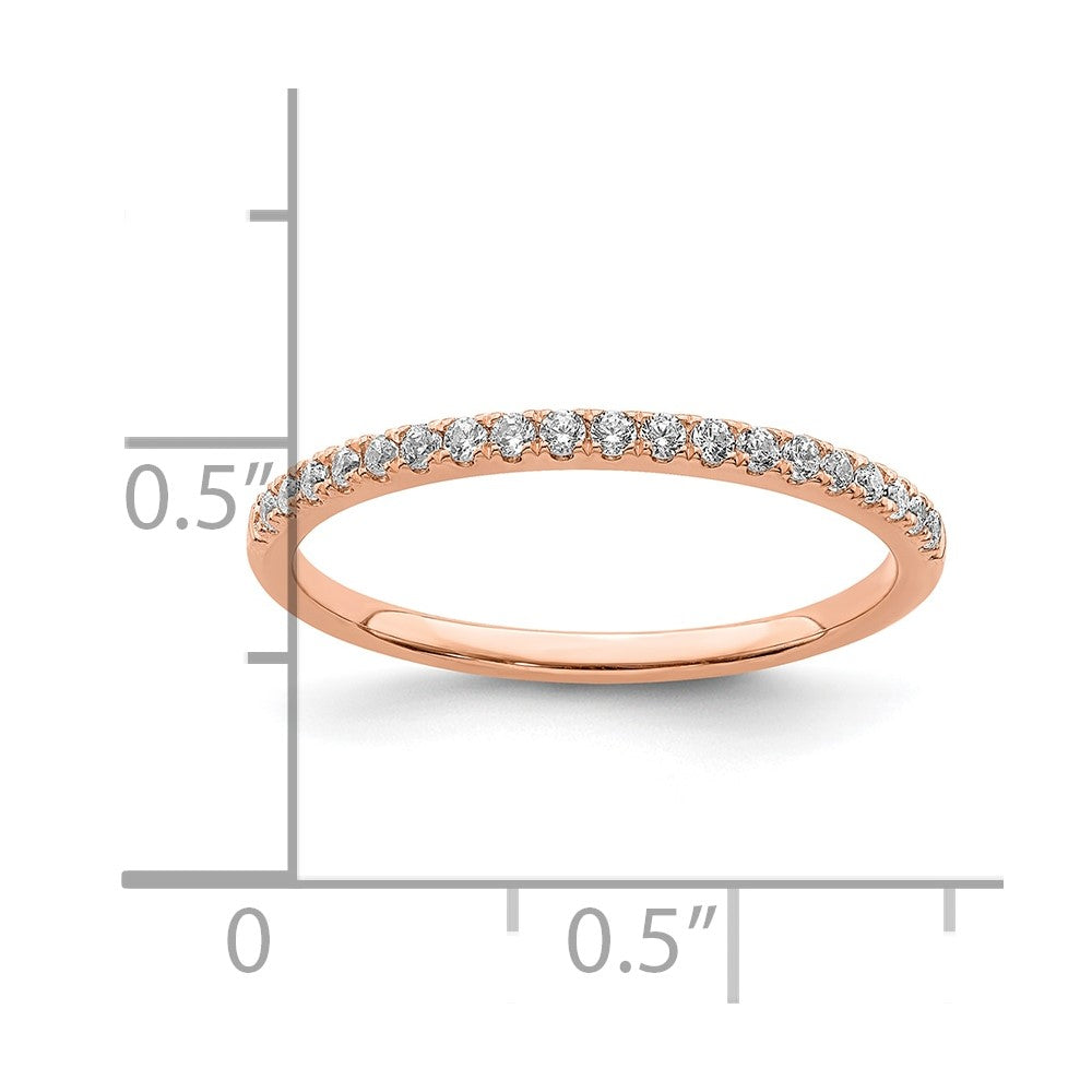 Pure Serenity 14k Rose Gold 1/6 Ct. Lab Grown Diamond VS/SI+ G+ Wedding Band Ring