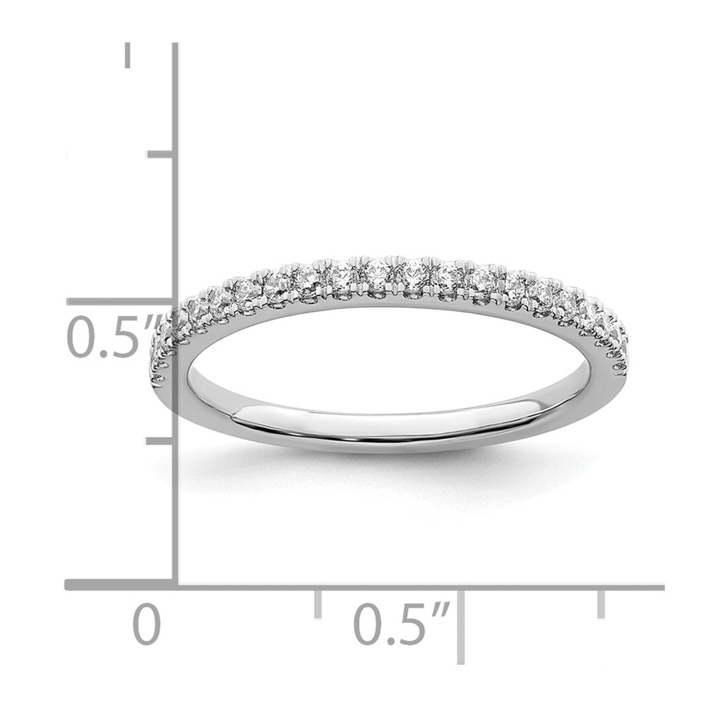 14k White Gold 1/4 Ct. Lab Grown Diamond VS/SI+ G+ Complete Size 7 Wedding Band