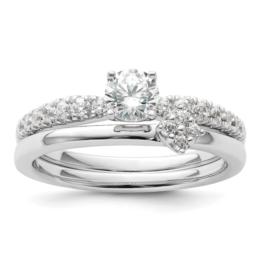 14K White Gold Lab Grown VS/SI FGH Diamond Two Promises Engagement Ring