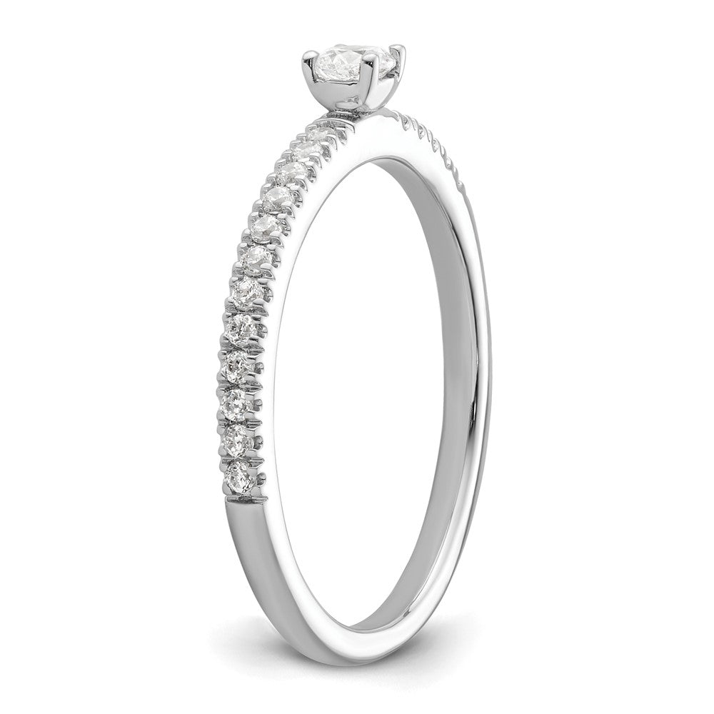 Two Promises 14k White Gold 1/4 Ct. Lab Grown Diamond VS/SI+ G+ Promise Band Ring