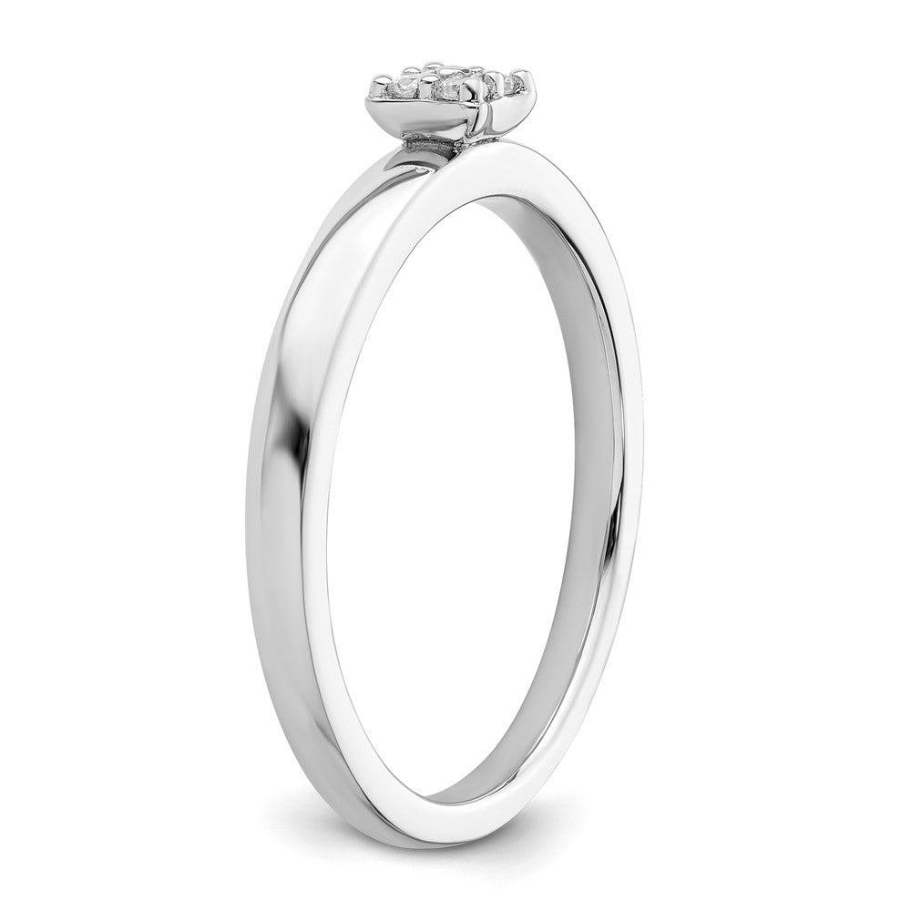 Two Promises 14k White Gold 1/20 Ct. Lab Grown Diamond VS/SI+ G+ Promise Band Ring