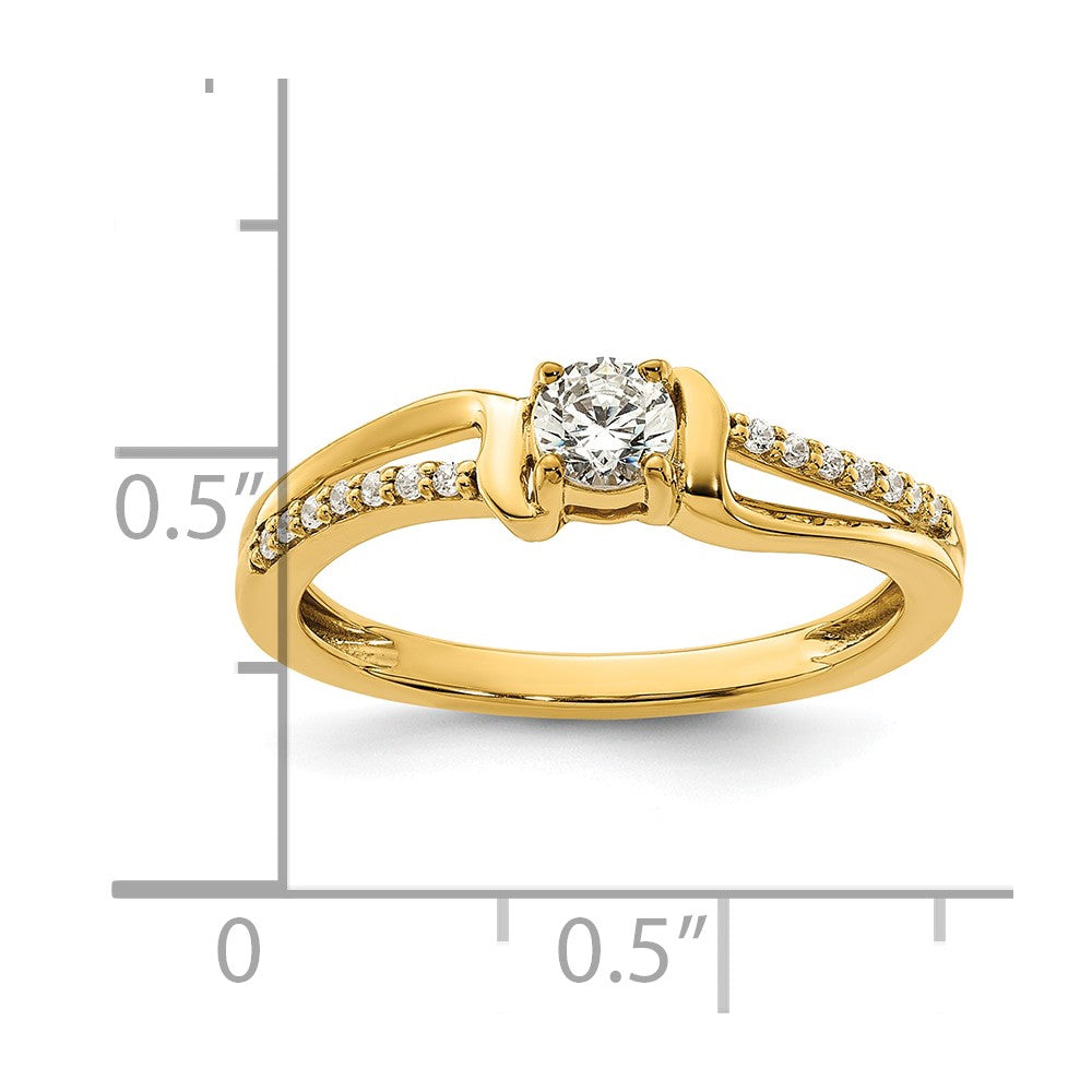 14k Yellow Gold Lab Grown VS/SI FGH Diamond Promise/Engagement Ring