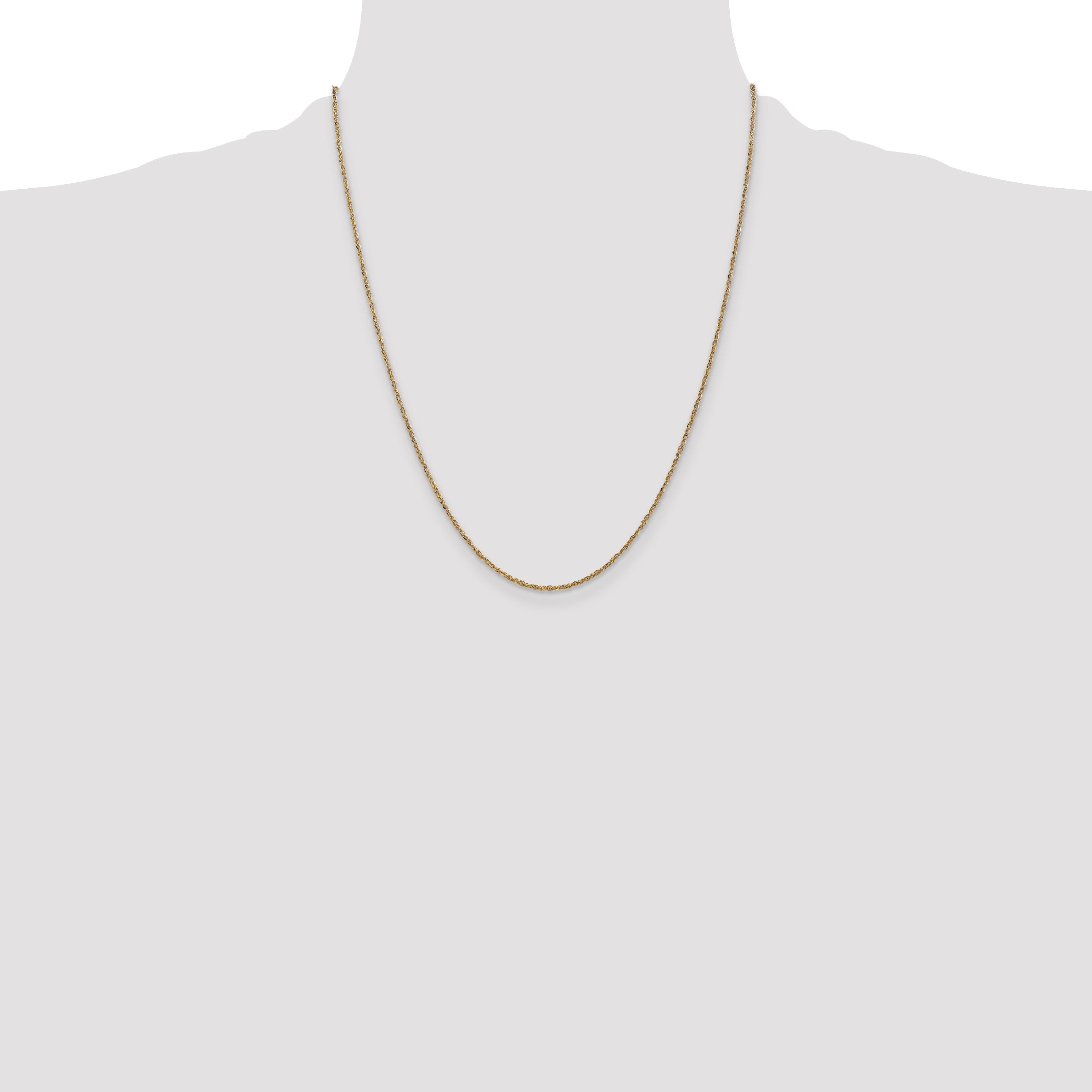 22 Inch 14K 1.7mm Ropa Chain Necklace