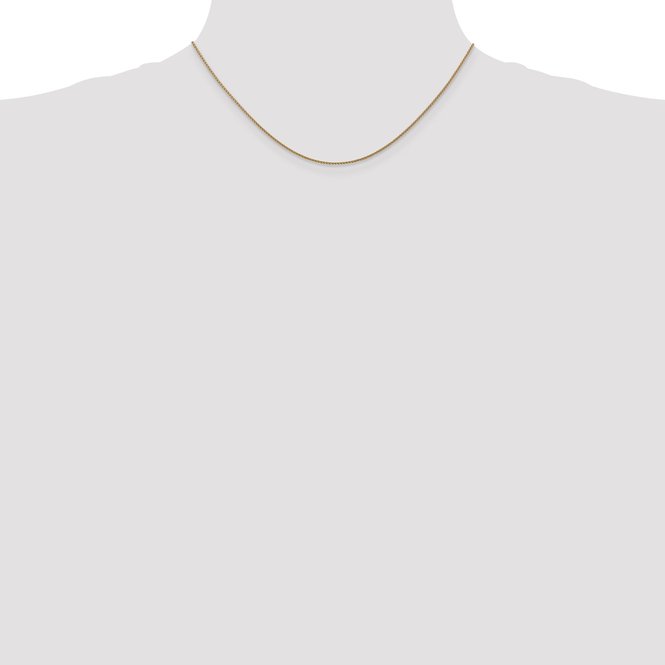 14K Rose Gold 16 Inch 1.05mm Diamond-Cut Spiga With Lobster Clasp Chain Necklace