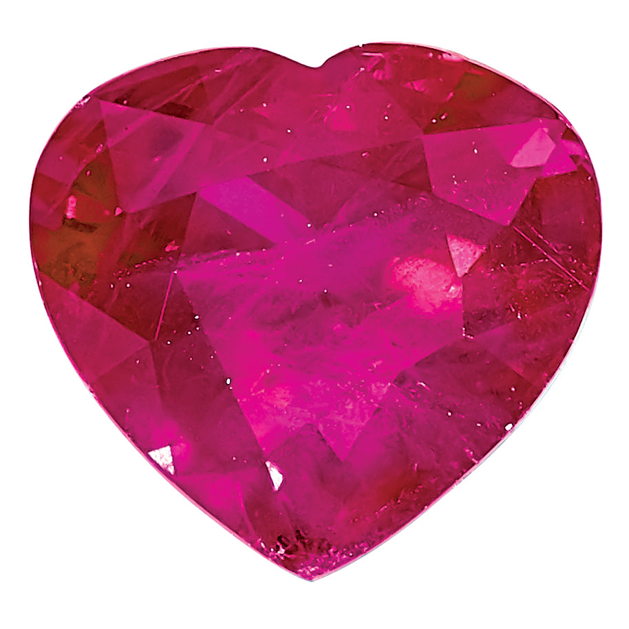 Gemstone Ruby A Quality 4mm Heart