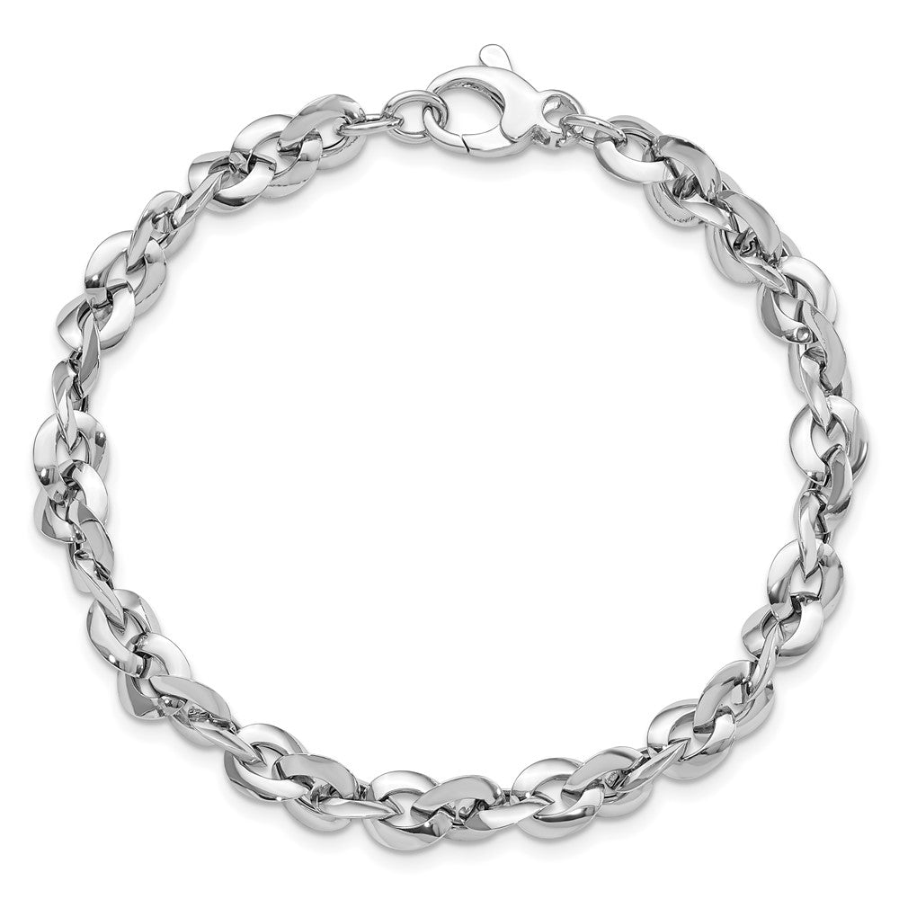 7.5 Inch 14K White Gold Polished Bracelet