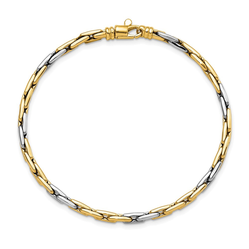 7.5 Inch 14K Two-Tone Polished Fancy Link Bracelet
