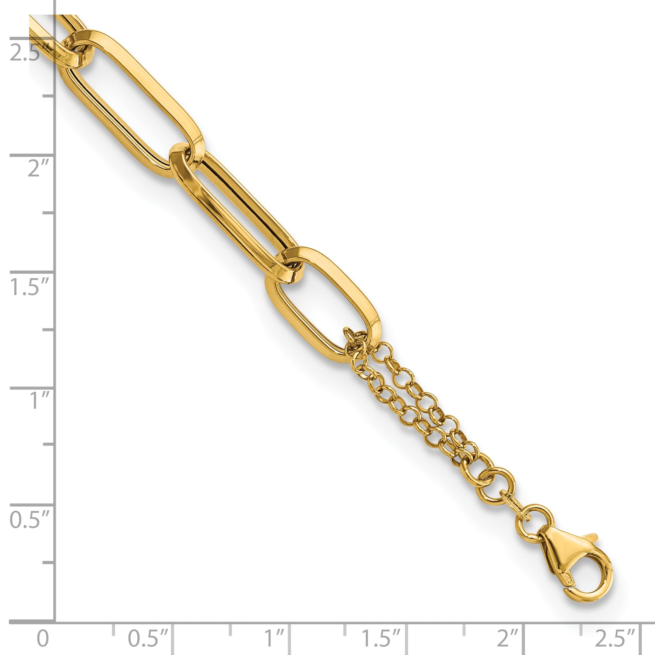 7 Inch 14K Polished Multi Link 7In Bracelet