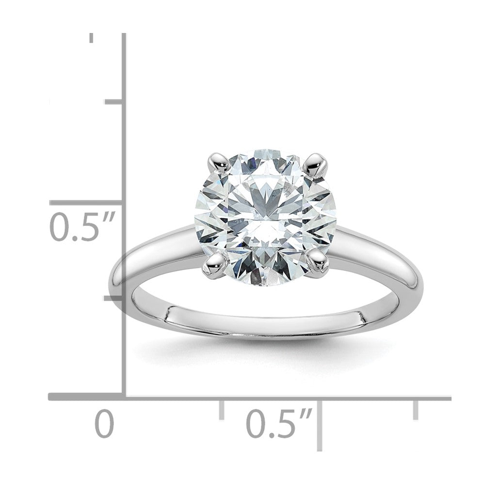14k White Gold 2 1/2 Ct. Certified Lab Grown Diamond VS/SI+ G+ Round Solitaire Engagement Ring