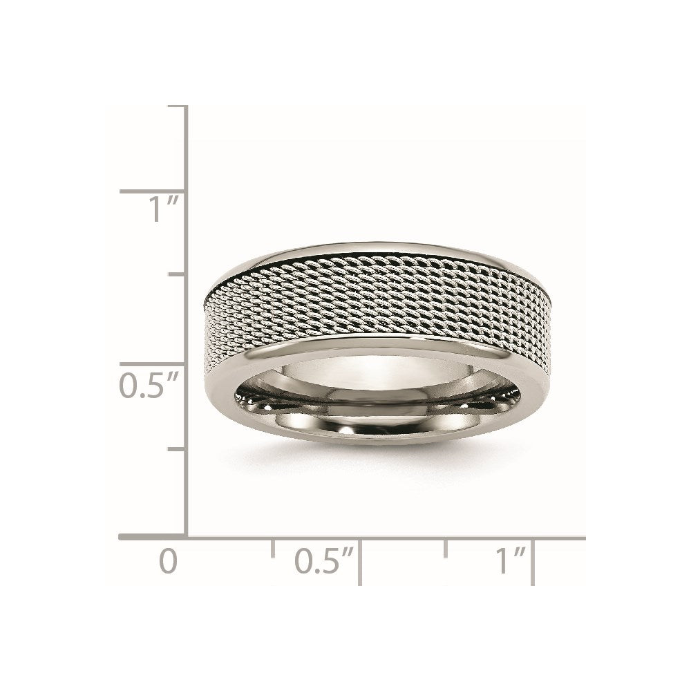 Stainless Steel Base With Mesh Center 8mm Band