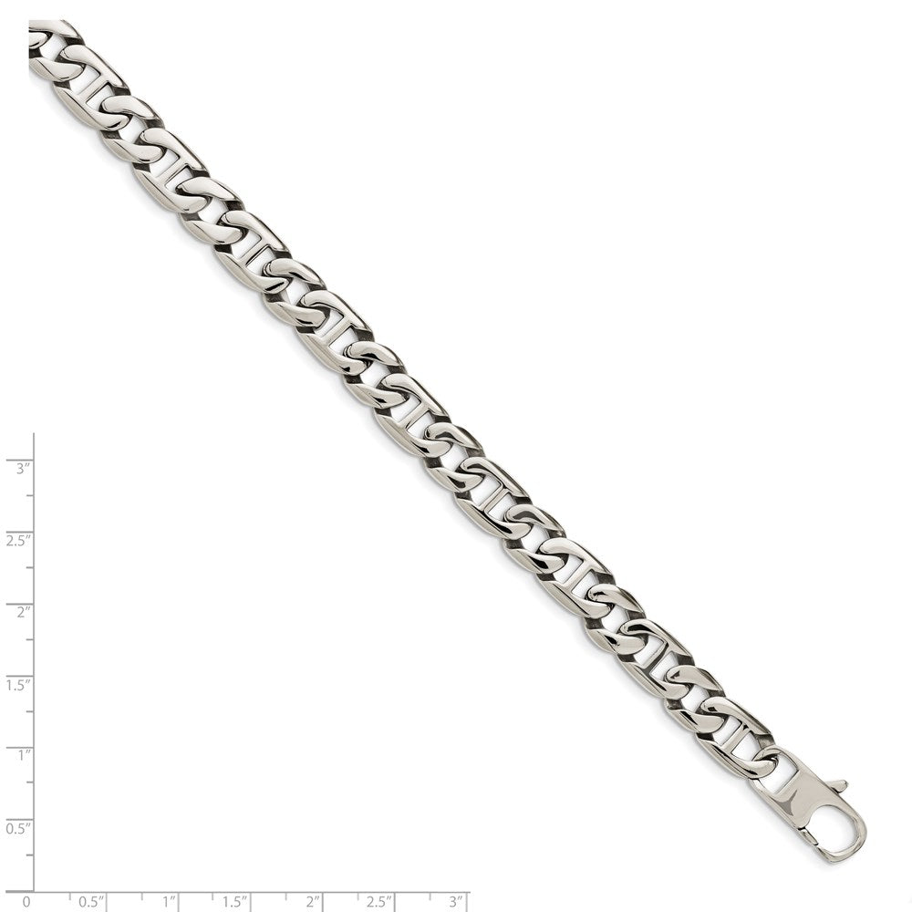 Stainless Steel Chisel Polished 8.25 Inch Link Bracelet