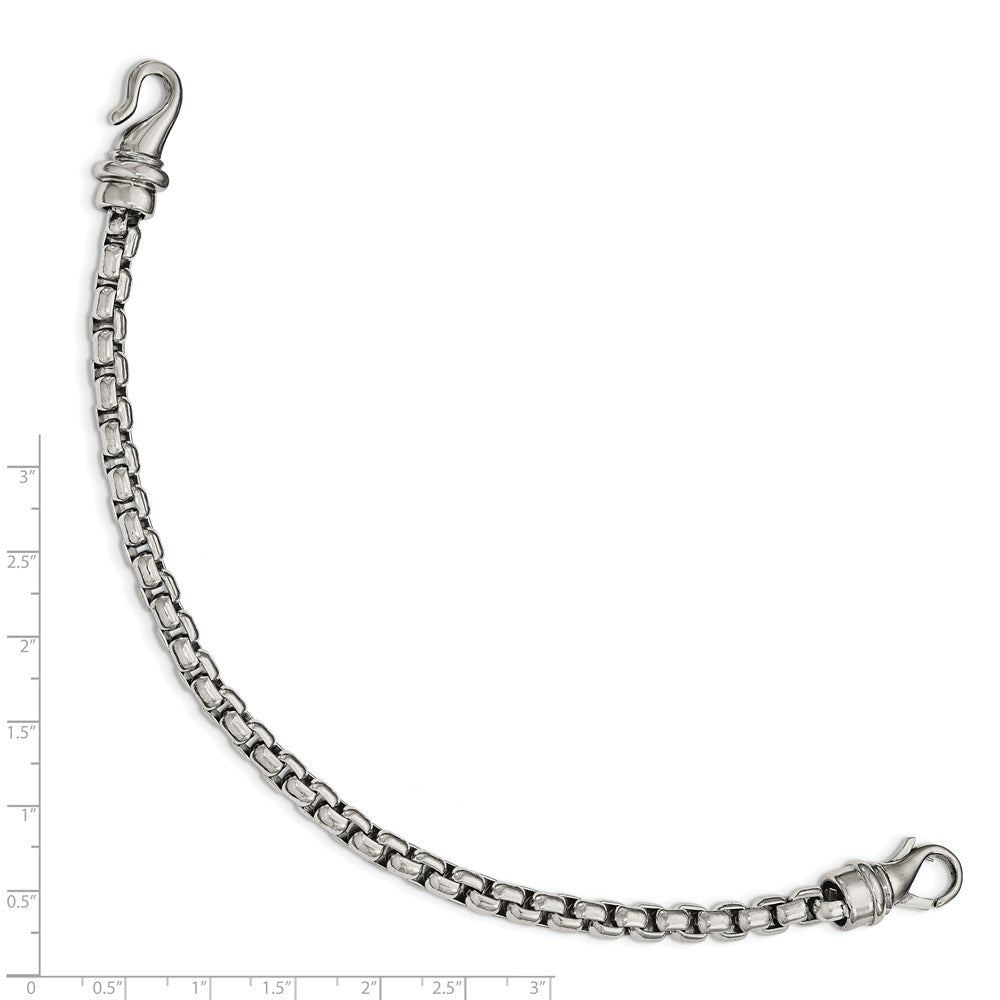 Stainless Steel Chisel Polished 8.5 Inch Bracelet